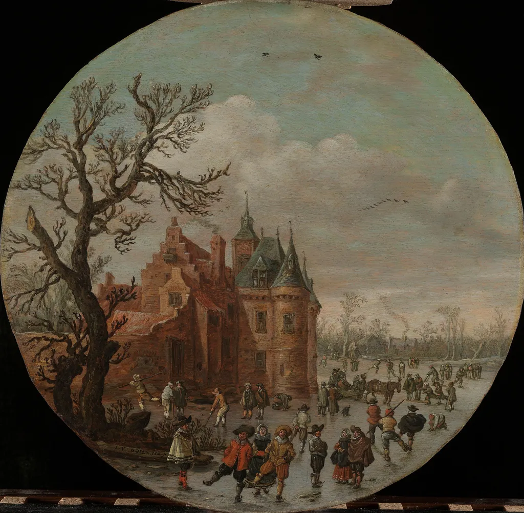 Winter, by Jan van Goyen, oil, 1625