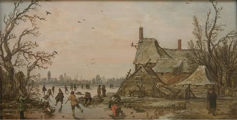 Winter Scene at a Farm, by Jan van Goyen