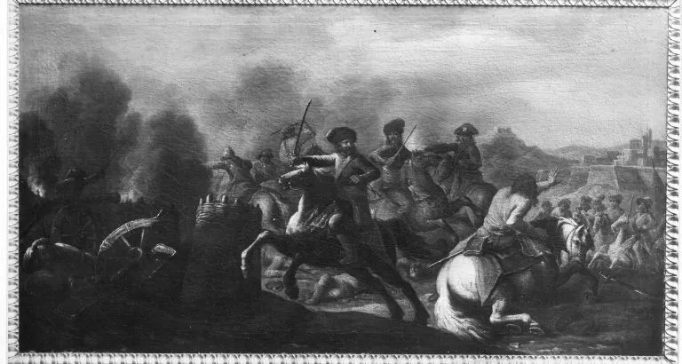 Reitergefecht, by Jan van Huchtenburgh, unspecified, 1696