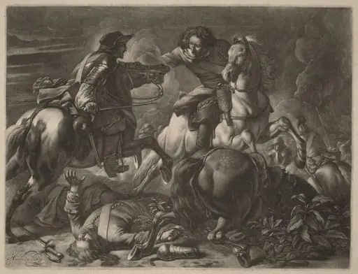 Two Fighting Horsemen, by Jan van Huchtenburgh