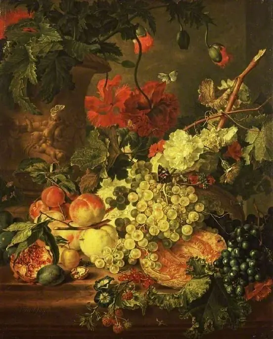 Fruit and flowers, by Jan van Huysum