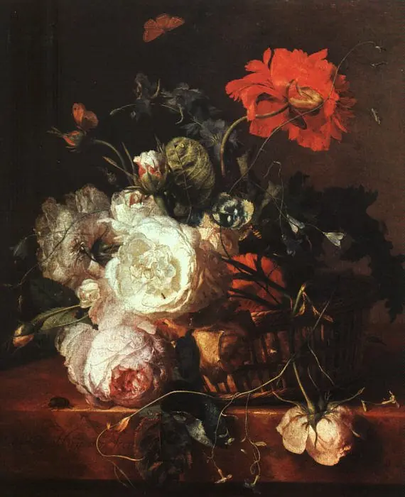 Korb mit Blumen