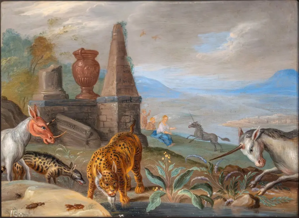 Unicorn and Other Animals, by Jan van Kessel the Elder