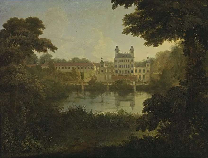 Schloss Benrath from the South, by Jan van Nickelen