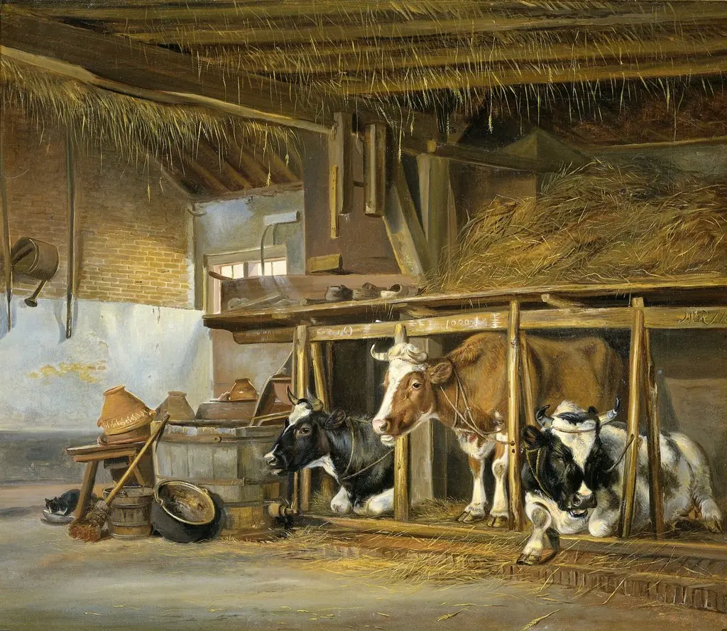 Cows in a Stable, by Jan van Ravenswaay