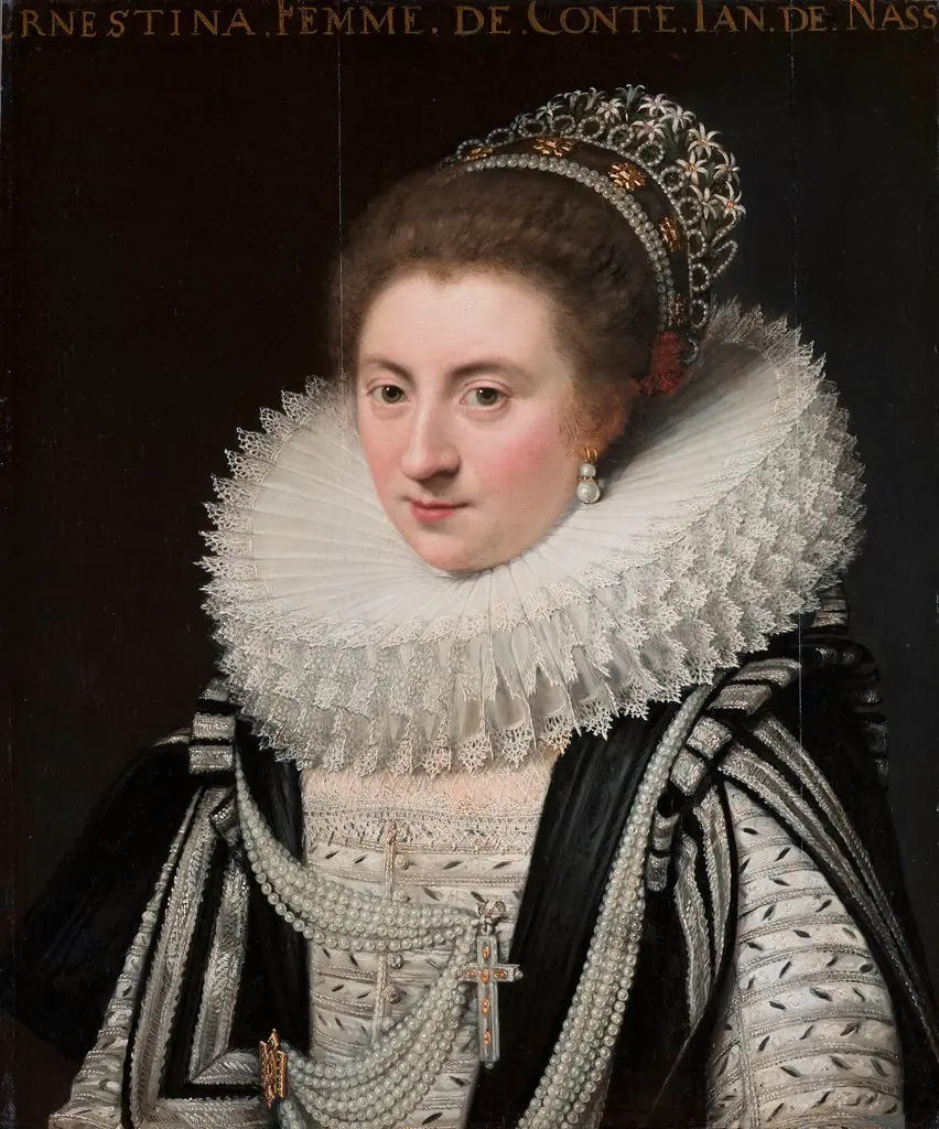 Portrait of Ernestine Yolande (1594-1663), Princess of Ligne, by Jan van Ravesteyn