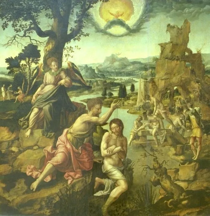 Baptism of Christ, by Jan van Scorel, paint, 1540