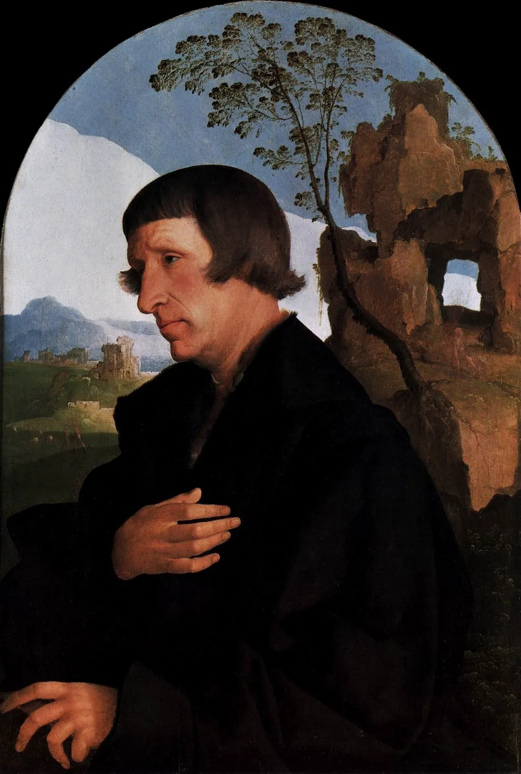 Portrait of a Man, by Jan van Scorel, wood, 1530