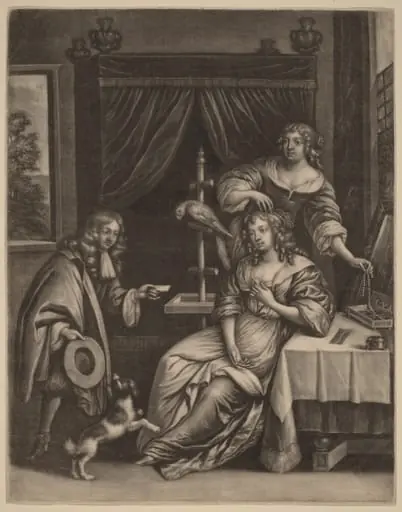 Boy Delivering a Letter to a Woman, by Jan van Somer