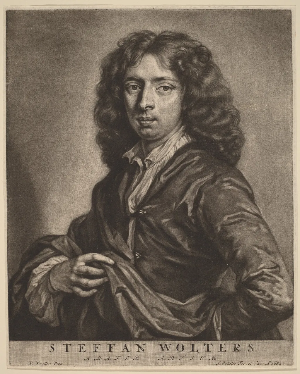 Steffan Wolters, by Jan Verkolje I, ink, 1684