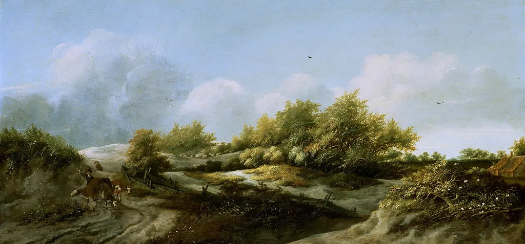 Dünenlandschaft, by Jan Vermeer van Haarlem, unspecified, 1690