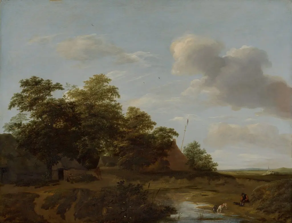 Landscape with a farm, by Jan Vermeer van Haarlem the Elder