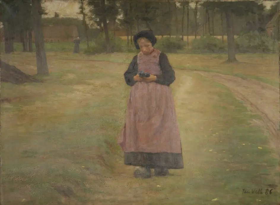 Girl from Laran with Cornflowers, by Jan Veth