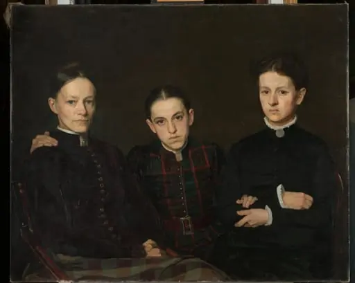 Portrait of Cornelia, Clara and Johanna Veth, by Jan Veth