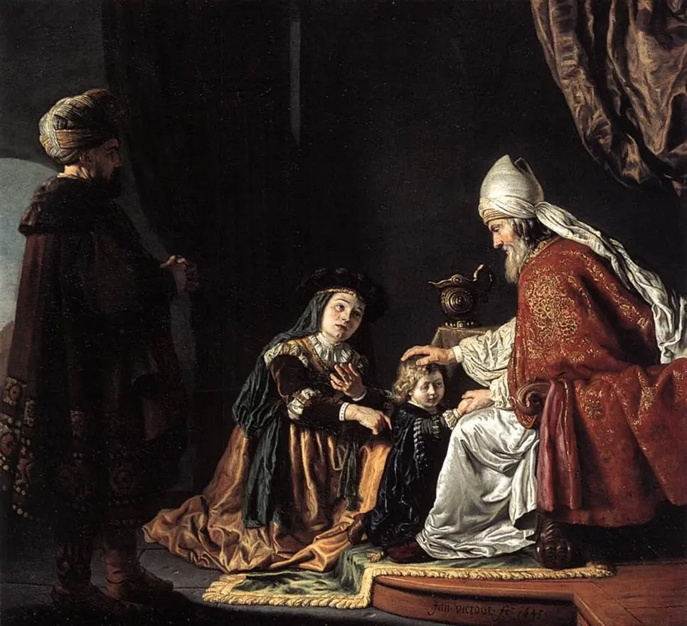 Hannah Giving Her Son Samuel to the Priest, by Jan Victors