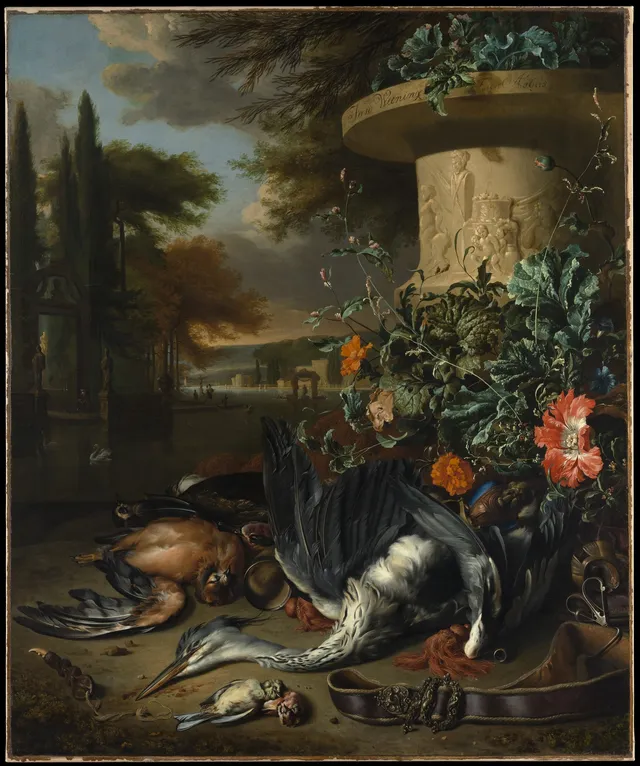 Gamepiece with a Dead Heron ("Falconer's Bag")