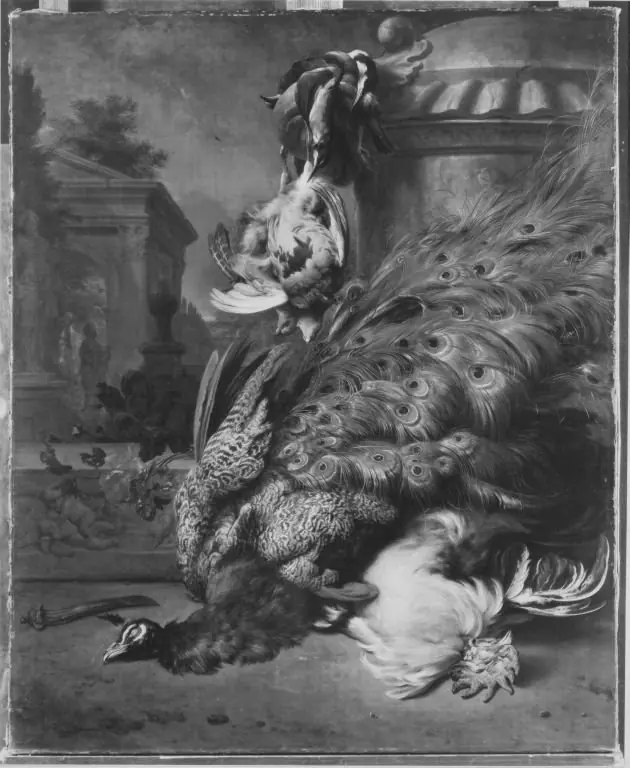 Jagdbeutestillleben mit Vögeln, by Jan Weenix