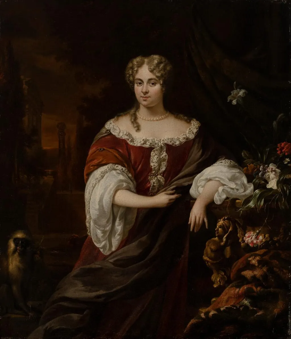 Naisen muotokuva, by Jan Weenix, unspecified, 1690