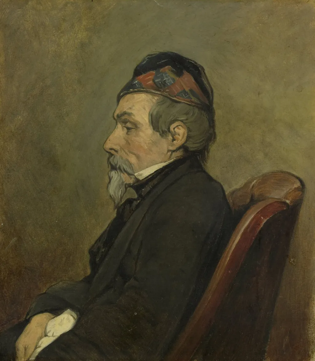 Portrait of Johan-Hendrick-Louis Meyer, Marine Painter, by Jan Weissenbruch, unspecified, 1858