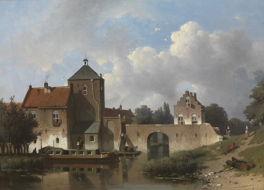 The IJsselpoort at IJsselstein, by Jan Weissenbruch