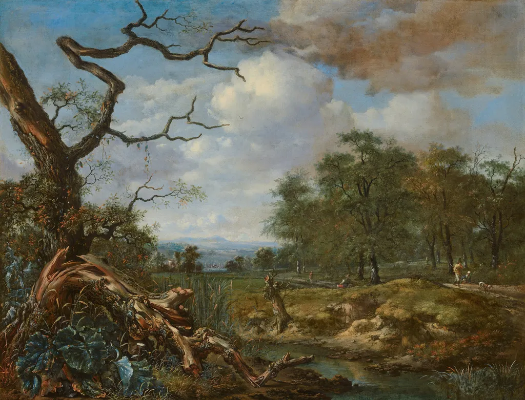 Landscape at the Edge of Woods, by Jan Wijnants, oil, 1659