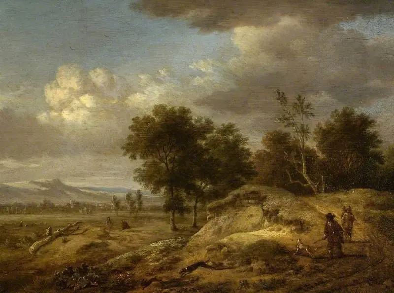 Landscape with coursing, by Jan Wijnants