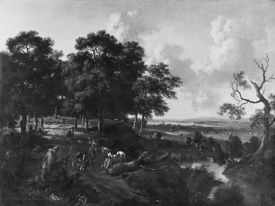 Landschaft mit Falkner, by Jan Wijnants