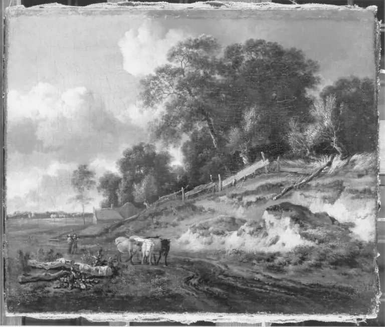 Landschaft mit Vieh und ländlichem Paar, by Jan Wijnants