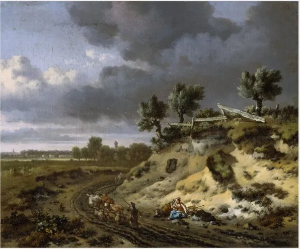 The Dunes near Haarlem, by Jan Wijnants, oil, 1667