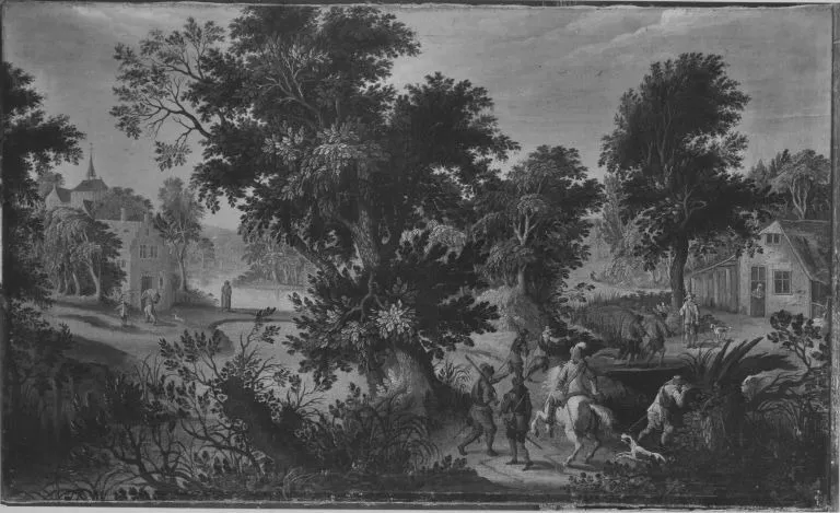 Wooded Landscape, by Jan Wijnants, unspecified, 1658