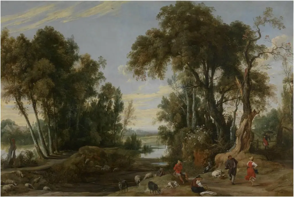 Landscape with dancing Shepherds, by Jan Wildens
