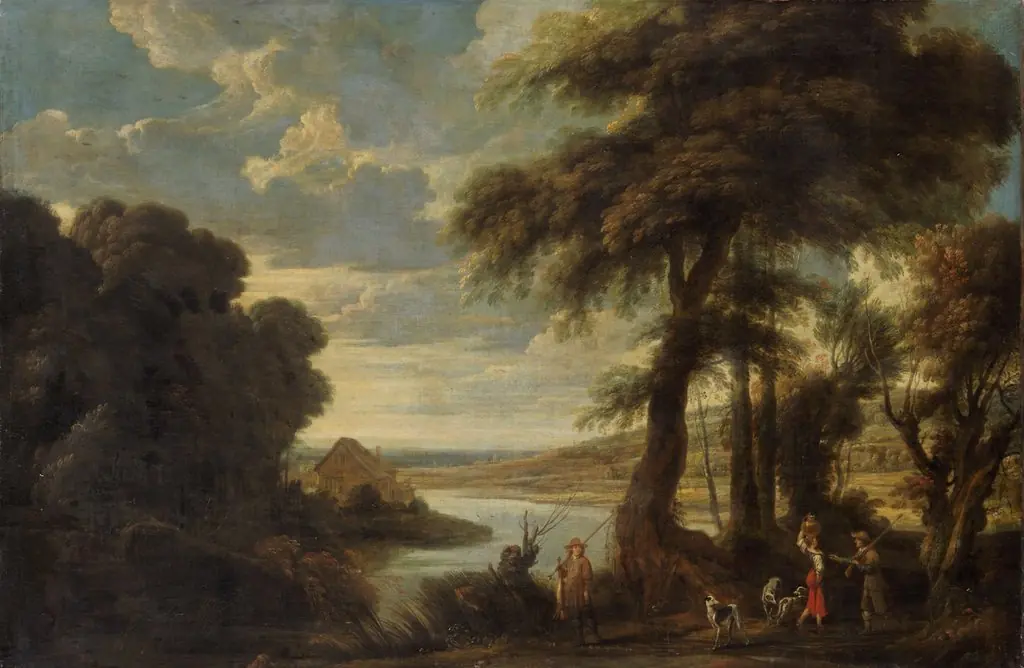 Landscape with hunters, by Jan Wildens