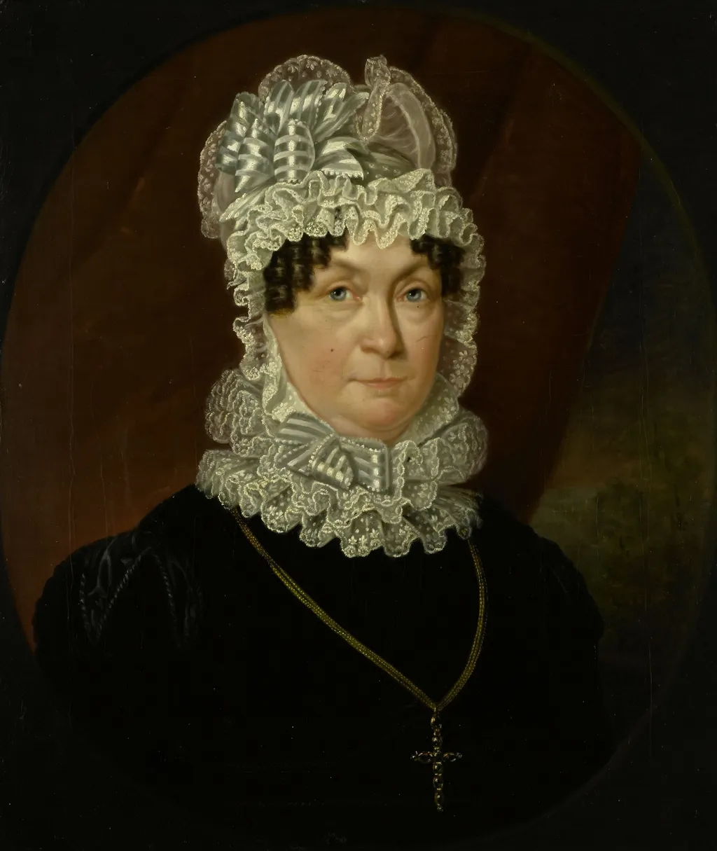 Portrait of Ann Brander (died 1837), Wife of Job Seaburne May, by Jan Willem May, oil, 1823