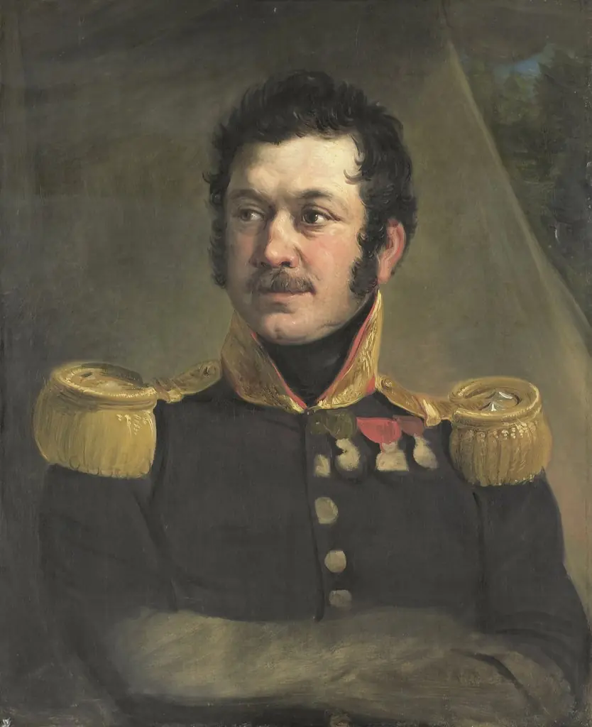 Portrait of Lieutenant-General Frederik Knotzer, by Jan Willem Pieneman