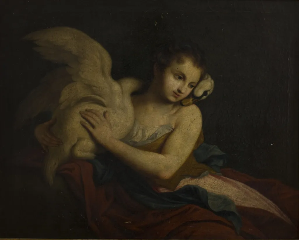 Leda and the Swan, by Jan Wincenty Kopff, oil, 1810