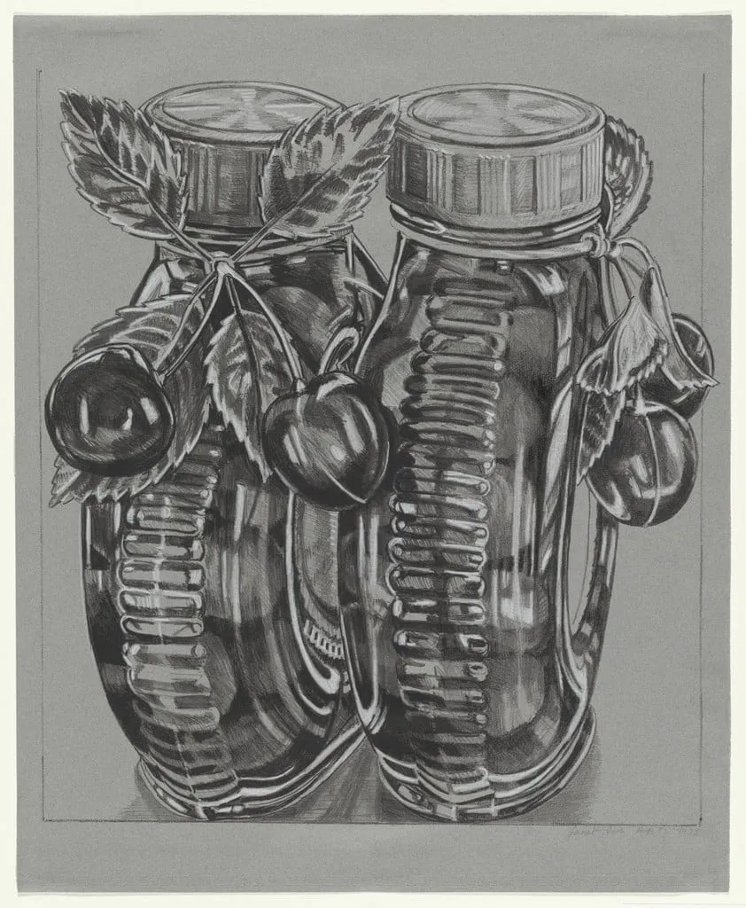 Untitled, by Janet Fish, crayon, 1973