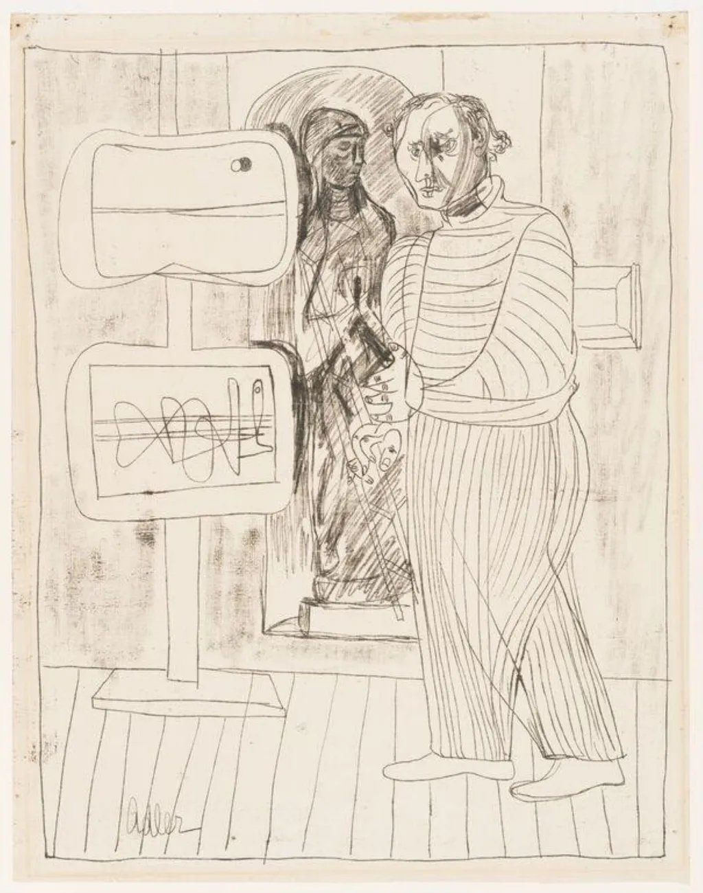 Untitled, by Jankel Adler, 1948