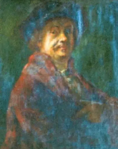 Autoportret cu beretă, by Janos Kupeczky