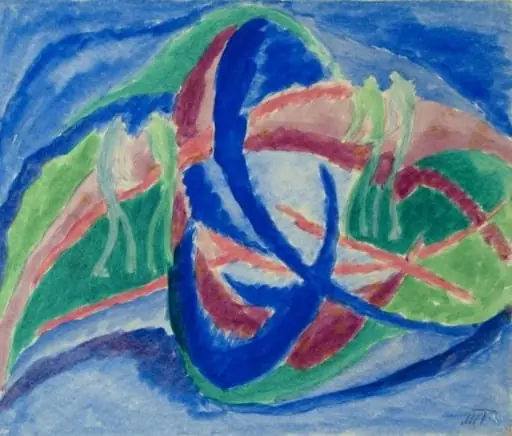 Compoziție - Două lumi I, by János Mattis-Teutsch