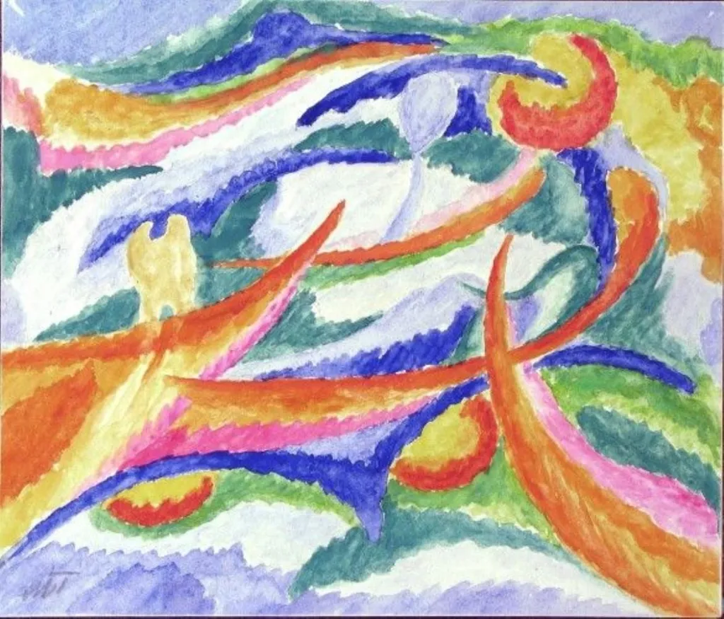 Compoziție - Două lumi II, by János Mattis-Teutsch, unspecified