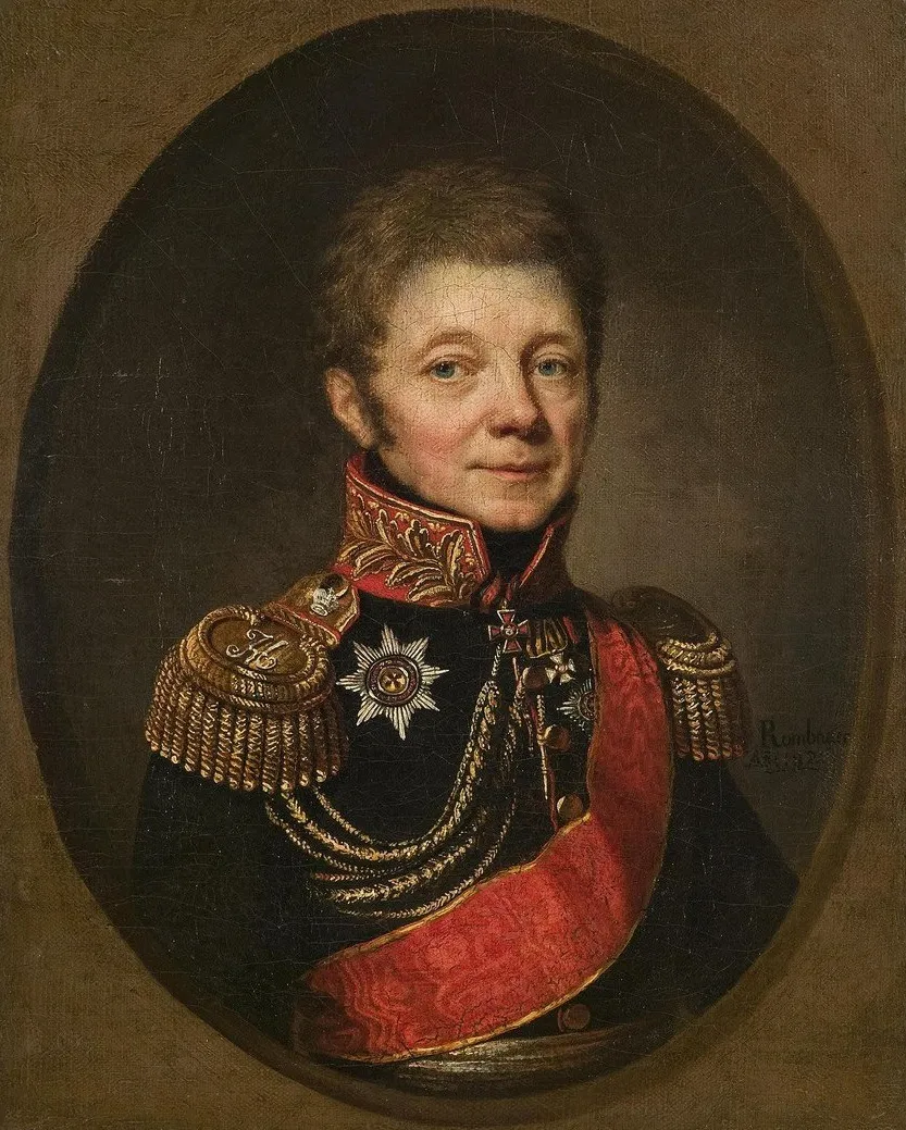 Portrait of P.Ushakov, by János Rombauer, oil, 1825