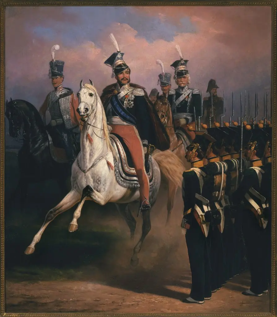 Prince Józef Poniatowski before the front of grenadiers, by January Suchodolski