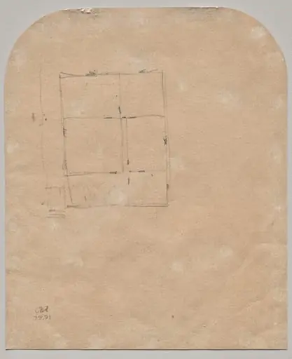 Floorplan (verso), by Jasper Francis Cropsey