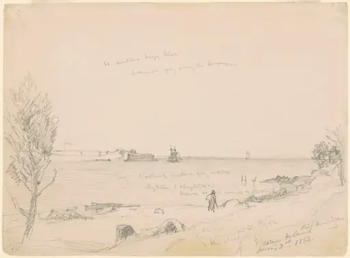 Fort Hamilton, Staten Island, by Jasper Francis Cropsey