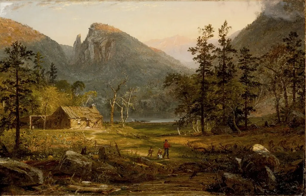Pioneer's Home, Eagle Cliff, White Mountains, by Jasper Francis Cropsey, 1859