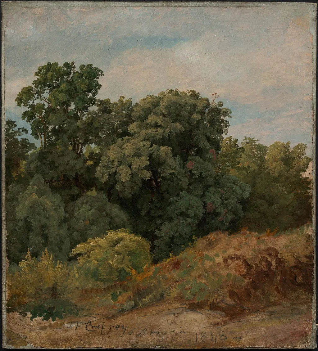 Study of a Clump of Trees, by Jasper Francis Cropsey, unspecified, 1848
