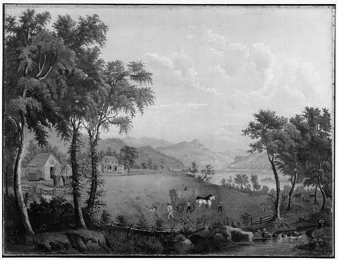 Summer Landscape: Haymaking (after American Harvesting), by Jasper Francis Cropsey