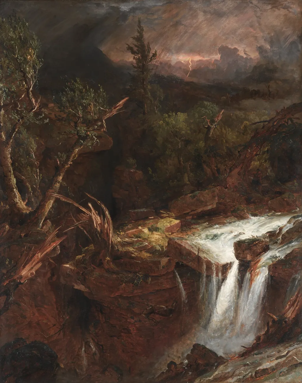 The Clove - A Storm Scene in the Catskill Mountains, by Jasper Francis Cropsey, unspecified, 1851