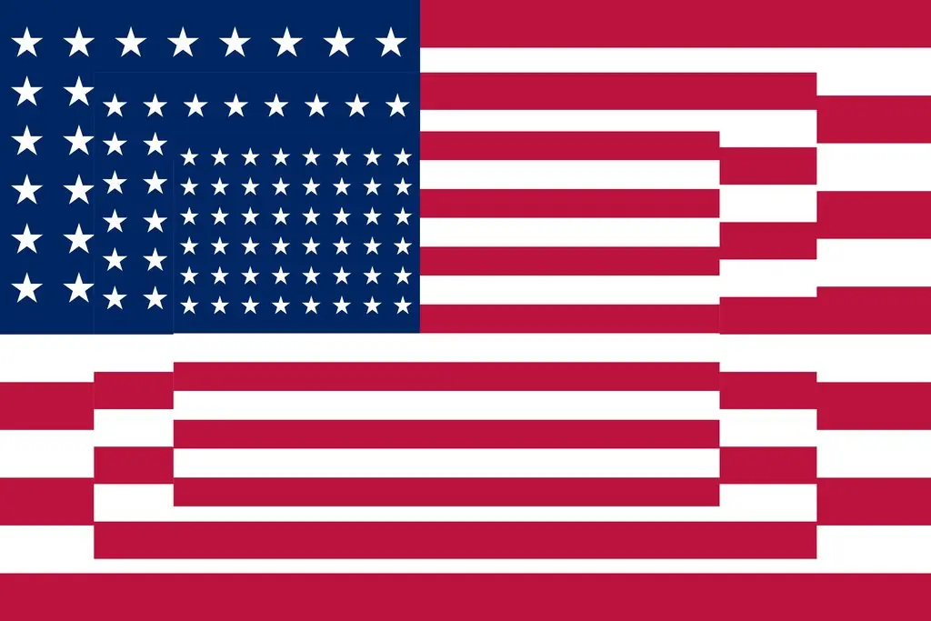 Three Flags, by Jasper Johns