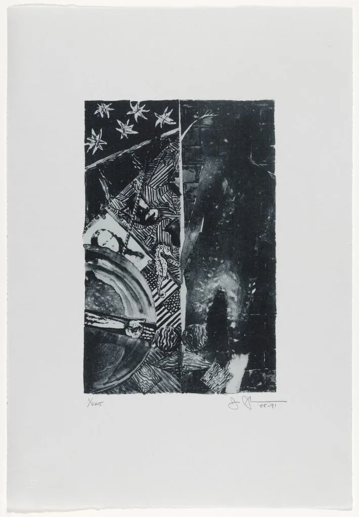Untitled, by Jasper Johns, ink, 1991